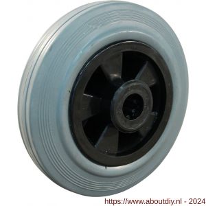 Protempo serie 11 transportwiel los PP velg standaard grijze rubberen band 80 mm rollager - A20910849 - afbeelding 1