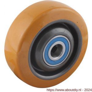 Protempo serie 21 transportwiel los PA velg TPU band 125 mm kogellager RVS - A20910703 - afbeelding 1