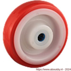 Protempo serie 27 transportwiel los PA velg TPU band ± 97 shore A 100 mm rollager RVS - A20910722 - afbeelding 1