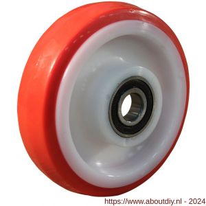 Protempo serie 27 transportwiel los PA velg TPU band ± 97 shore A 150 mm kogellager RVS - A20910740 - afbeelding 1
