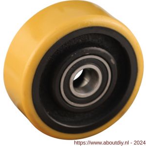 Protempo serie 28 transportwiel los gietijzeren velg PU band ± 94 shore A 100 mm kogellager - A20910758 - afbeelding 1