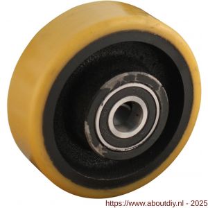 Protempo serie 28 transportwiel los gietijzeren velg PU band ± 94 shore A 125 mm kogellager - A20910762 - afbeelding 1