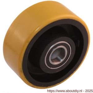 Protempo serie 28 transportwiel los gietijzeren velg PU band ± 94 shore A 125 mm kogellager - A20910765 - afbeelding 1