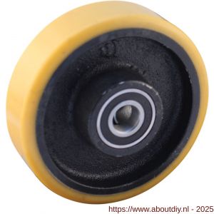 Protempo serie 28 transportwiel los gietijzeren velg PU band ± 94 shore A 150 mm kogellager - A20910767 - afbeelding 1