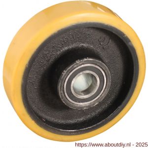 Protempo serie 28 transportwiel los gietijzeren velg PU band ± 94 shore A 150 mm kogellager - A20910769 - afbeelding 1