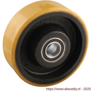 Protempo serie 28 transportwiel los gietijzeren velg PU band ± 94 shore A 150 mm kogellager - A20910770 - afbeelding 1