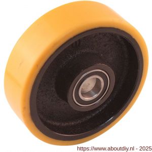 Protempo serie 28 transportwiel los gietijzeren velg PU band ± 94 shore A 160 mm kogellager - A20910772 - afbeelding 1