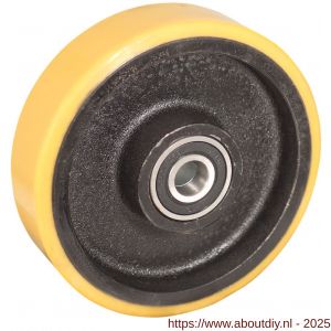 Protempo serie 28 transportwiel los gietijzeren velg PU band ± 94 shore A 180 mm kogellager - A20910775 - afbeelding 1