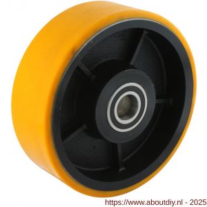 Protempo serie 28 transportwiel los gietijzeren velg PU band ± 94 shore A 400 mm kogellager - A20910793 - afbeelding 1
