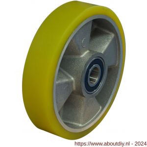 Protempo serie 29 transportwiel los aluminium velg PU band ± 94 shore A 100 mm kogellager - A20910665 - afbeelding 1