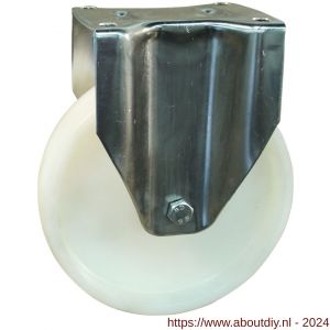 Protempo serie 34-31 bok transportwiel plaatbevestiging RVS gaffel naturel PP (of PA) 200 mm kogellager RVS - A20911433 - afbeelding 1