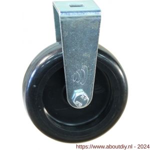 Protempo serie 65-60 bok apparatenwiel boutgat stalen gaffel zwart PP 100 mm glijlager - A20910018 - afbeelding 1