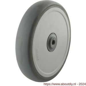 Protempo serie 74 apparatenwiel los grijze PA velg TPU band 150 mm kogellager 74 - A20910434 - afbeelding 1
