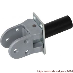 Hawgood deurveerscharnier 41 schoen kunststof grijs deurdikte 35 mm RVS met vaststelling - A10100289 - afbeelding 1
