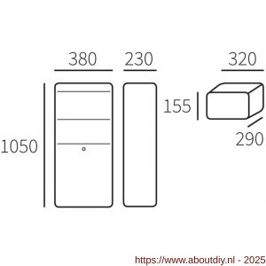 Allux 500 pakketbus antraciet - A11201769 - afbeelding 2