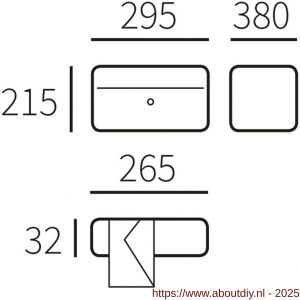 Allux Brick postkast staal verzinkt 215 mm - A11201239 - afbeelding 2