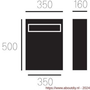 Allux 5000 brievenbus zwart - A11200918 - afbeelding 2
