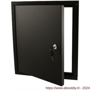 Stoer! Linz postkast deurdeel met frame vlak zwart - A11201238 - afbeelding 1