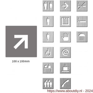 Didheya pictogram vierkant Man/Vrouw RVS inox - A11200657 - afbeelding 2