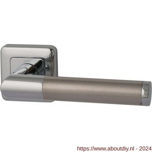 Reguitti Torino deurkruk vierkant rozet QBE chroom-RVS inox - A11200095 - afbeelding 1