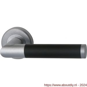 Reguitti Torino deurkruk rond rozet Nika mat chroom-zwart - A11200141 - afbeelding 1