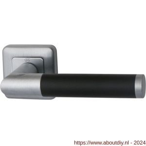 Reguitti Torino deurkruk vierkant rozet QBE mat chroom-zwart - A11200142 - afbeelding 1