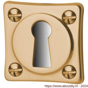 Becchetti Bal rozet vierkant sleutel messing ongelakt - A11200579 - afbeelding 1