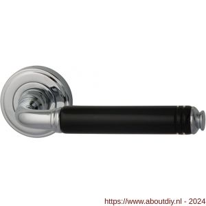 Mariani Astra deurkruk rond rozet Astra chroom-zwart - A11200083 - afbeelding 1