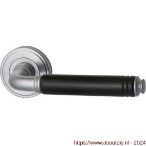 Mariani Astra deurkruk rond rozet Astra mat chroom-zwart - A11200128 - afbeelding 1