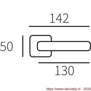Mariani Soft deurkruk vierkant rozet QBE chroom - A11200092 - afbeelding 2