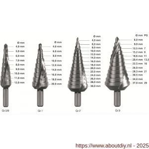 Rotec 425 HSS-E trappenboor Splitpoint nummer 2 4,0-30,0 mm - A50906431 - afbeelding 1