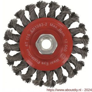 Rotec 798 rondborstel getordeerd staaldraad M14 diameter 115x0,50 mm - A50910386 - afbeelding 1