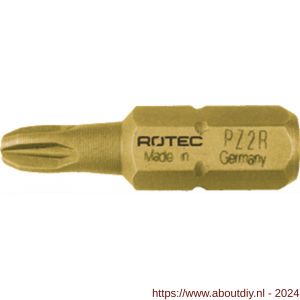 Rotec 803 schroefbit TiN C6.3 Pozidriv PZ 2Rx25 mm gereduceerd set 10 stuks - A50910475 - afbeelding 1