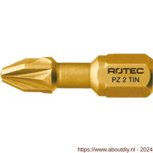 Rotec 804 torsionbit TiN C6.3 Pozidriv PZ 2x25 mm set 10 stuks - A50910492 - afbeelding 1