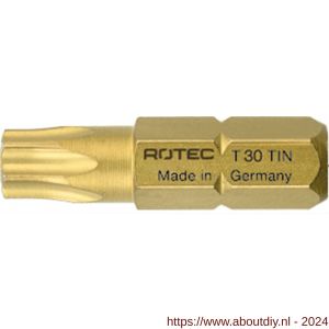 Rotec 806 schroefbit TiN C6.3 Torx T 5x25 mm set 10 stuks - A50910530 - afbeelding 1