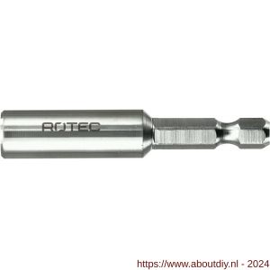 Rotec 818 bithouder E6.3x60 mm niet magnetische huls diameter 11x32 mm met C-ring RVS set 10 stuks - A50910783 - afbeelding 1