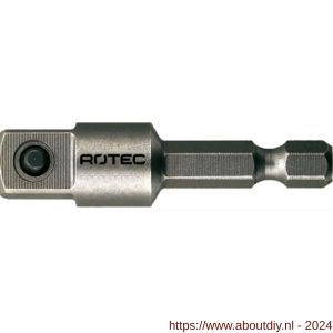 Rotec 820 adapter E6.3 > vierkant 3/8 inch met stift L=50 mm set 10 stuks - A50910884 - afbeelding 1