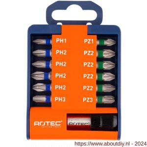 Rotec 827 bit- en bithouder-set Opti-Line bits PH-PZ 13 delig - A50911658 - afbeelding 1