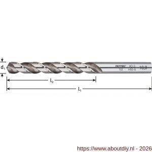 Rotec 102 HSS-G spiraalboor DIN 338 type HD-S diameter 18,5x135x198 mm d2=13 mm - A50900545 - afbeelding 2