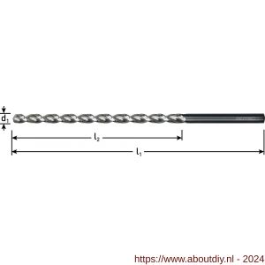 Rotec 165 HSS-E spiraalboor DIN 1869 TLS 1000 diameter 7,5x250x370 mm - A50902373 - afbeelding 2