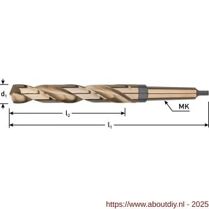 Rotec 173 HSS-E MK2-spiraalboor DIN 345 type HD-X diameter 17,5x130x228 mm - A50902572 - afbeelding 2