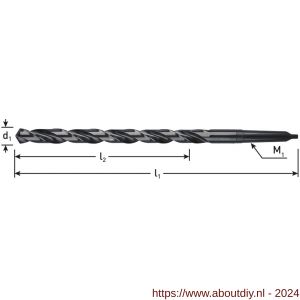 Rotec 175 HSS-G MK2-spiraalboor DIN 1870 type N diameter 15,5x295x445 mm - A50902629 - afbeelding 2