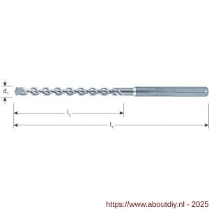 Rotec 203 hamerboor SDS Max 2-snijder diameter 12,0x400x540 mm - A50903303 - afbeelding 2