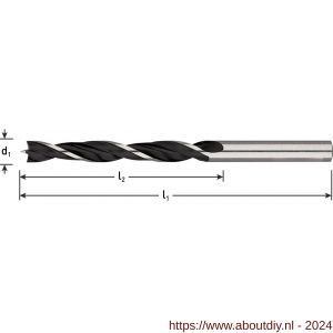 Rotec 235 houtspiraalboor diameter 4,0x43x75 mm set 10 stuks - A50903878 - afbeelding 1