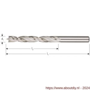 Rotec 236 HSS-G machinale houtspiraalboor diameter 9x160x200 mm - A50903911 - afbeelding 2