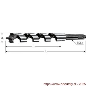 Rotec 243 slangenboor Gold-Line SDS Plus diameter 14x180x250 mm - A50904252 - afbeelding 2