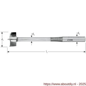 Rotec 244 3D houtboor met 3-vlaks schacht diameter 25x130 mm - A50911741 - afbeelding 2