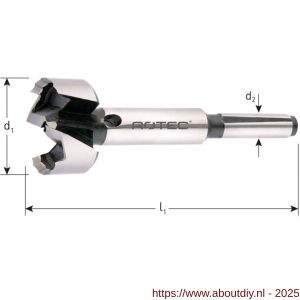 Rotec 246.1 WS Forstnerboor Multi-Function Wave-Cutter DIN 7483 G diameter 25x90 mm - A50911720 - afbeelding 2