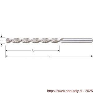 Rotec 264 HSS-G houtspiraalboor lang DIN 340 TLS diameter 8,0x109x165 mm set 5 stuks - A50904389 - afbeelding 2