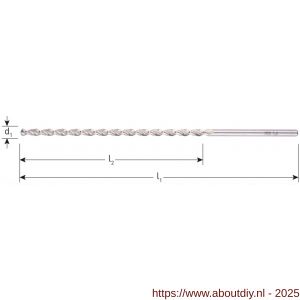 Rotec 266 HSS-G houtspiraalboor extra lang DIN 1869 TLS diameter 5,0x135x195 mm set 5 stuks - A50904399 - afbeelding 2